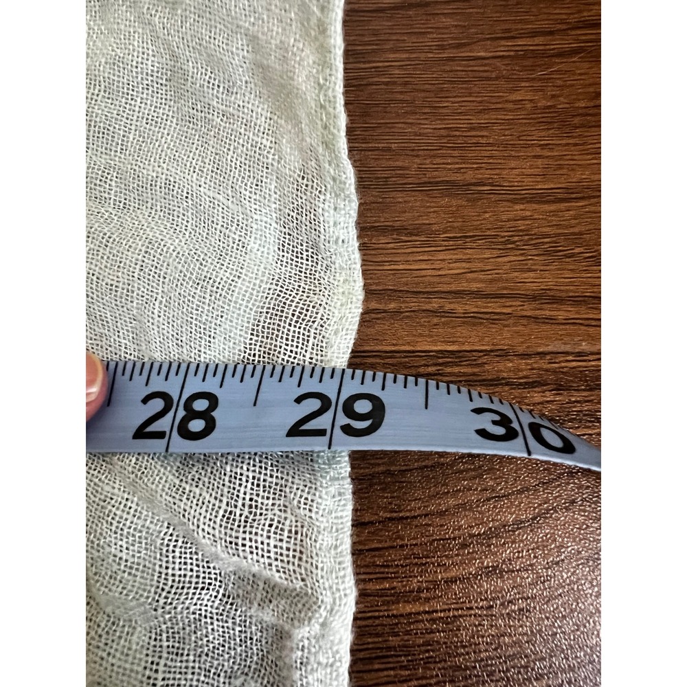 Eileen Fisher Woman 2X Organic Linen Blouse Seafoam Green Split Neck Top S5ONF - Picture 7 of 9